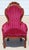 Vintage Victorian Revival Mahogany His & Hers Parlor Chairs Red Velvet Pair For Sale - Image 4 of 18