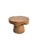 Contemporary Reclaimed Solid Teak Wood Round Side Table, Modern Organic For Sale - Image 3 of 6