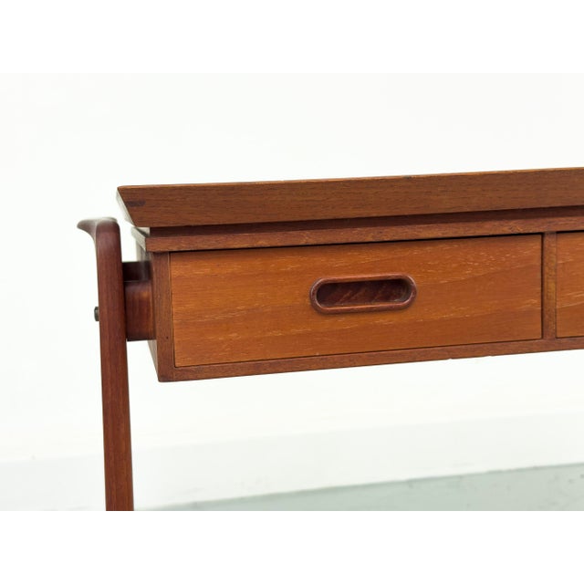 Mid-Century Modern Danish Teak Side Table with Drawers, 1960s For Sale - Image 3 of 18