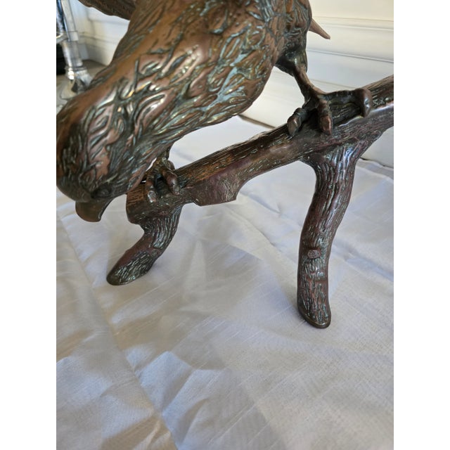 Extra Large Vintage Eagle Sculpture Brass For Sale - Image 11 of 18