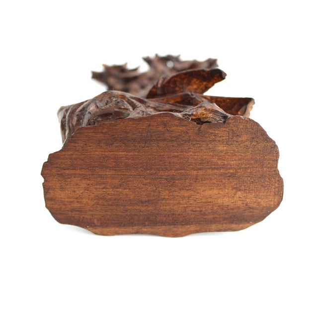 Antique 19th Century Black Forest Hand-Carved Wooden Cross With Birds and Acorns For Sale - Image 13 of 14