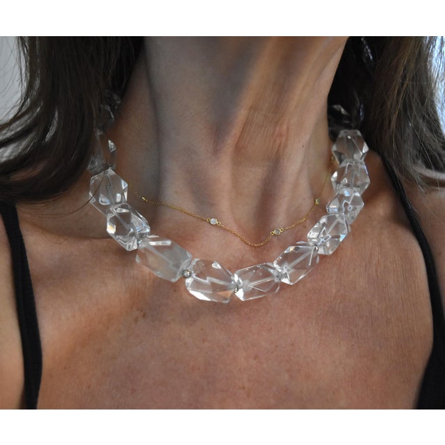Sterling Silver Paola Valentini Rock Crystal Chunky Nugget Necklace For Sale - Image 18 of 18
