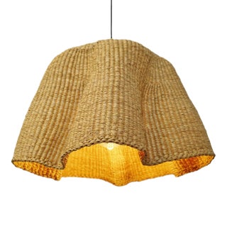 Natural Bolga Wave Basket Pendant For Sale