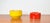 Mid-Century Modern German Space Age Red and Yellow Ceramic Ashtrays, 1960s, Set of 2 For Sale - Image 5 of 18