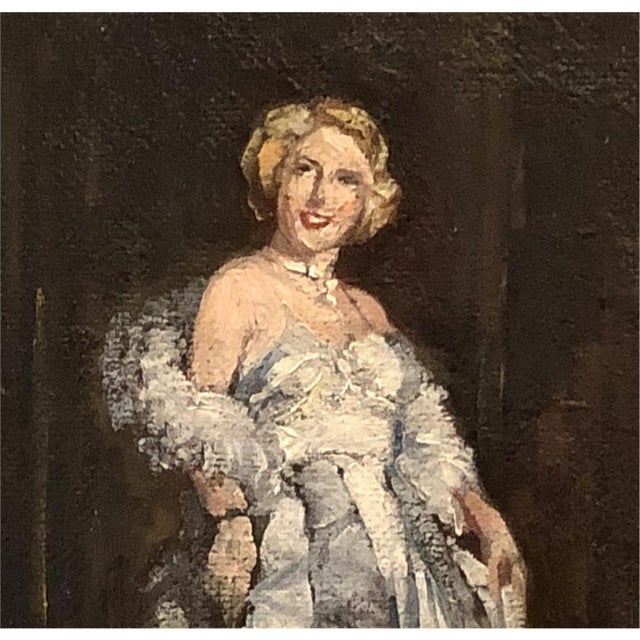 Jos Damien, Portrait of a Woman, Oil on Panel, Framed For Sale - Image 3 of 10