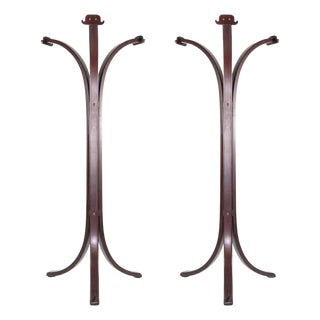 Vintage Italian Burgundy Steel Hangers, 1970s, Set of 2 For Sale