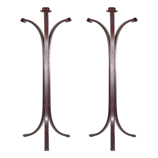 Vintage Italian Burgundy Steel Hangers, 1970s, Set of 2 For Sale