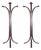 Vintage Italian Burgundy Steel Hangers, 1970s, Set of 2 For Sale