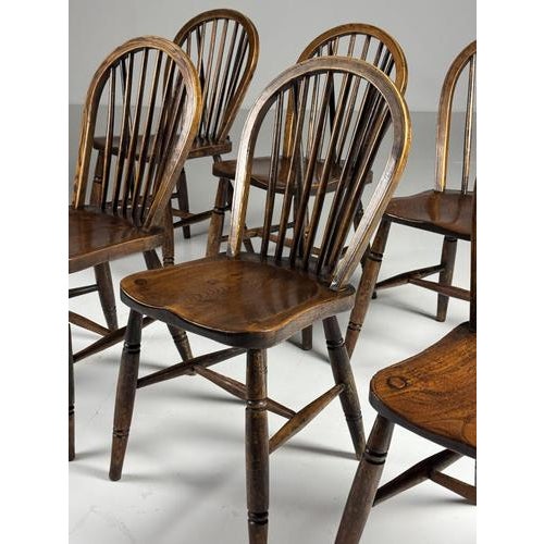 Antique Windsor Chairs, Set of 6 For Sale - Image 9 of 18