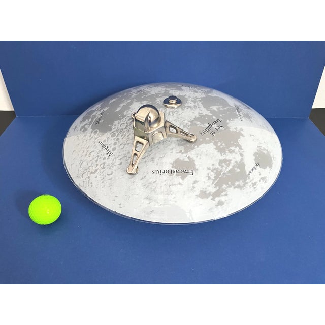 1960s Space Age Moon & Lander Flush Light For Sale - Image 10 of 18