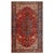 Antique Persian Serapi Carpet Handmade Wool Oriental Rug, Red, Ivory, Light Blue For Sale - Image 12 of 18