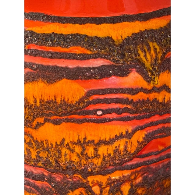 1970s Lava Glaze Ceramic Lamps - A Pair For Sale - Image 5 of 13