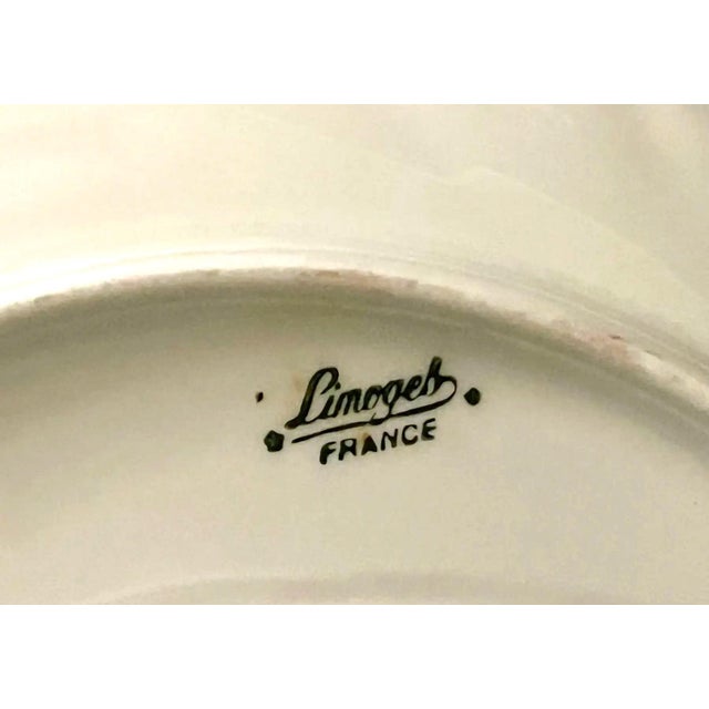 Limoges France Gold Rose Dessert Server For Sale In New York - Image 6 of 9