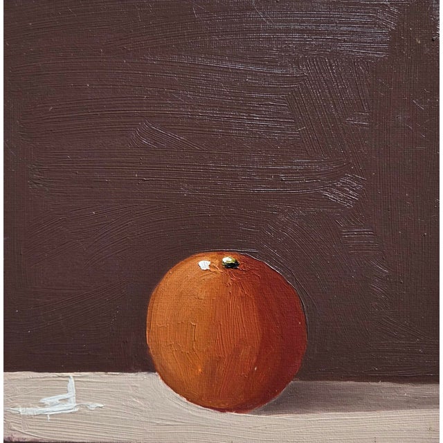 Orange Still Life Oil Painting by Vivek Mandalia For Sale
