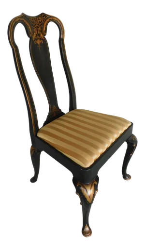 Baker Furniture Queen Anne Style Paint Accented Desk Corner Chair