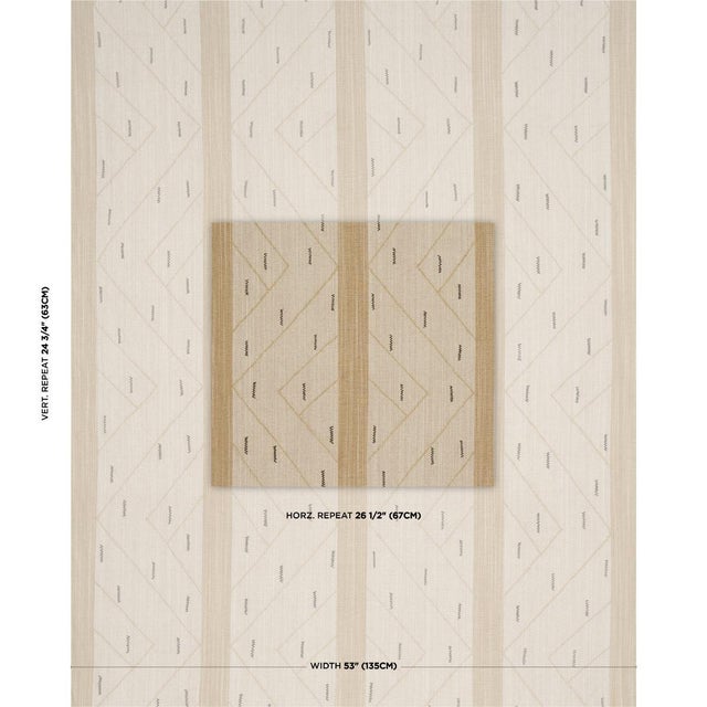 Kapanga Embroidery is a medium-scale stripe with a charming stitched zigzag motif and a soft striÈ effect. Made of cotton...