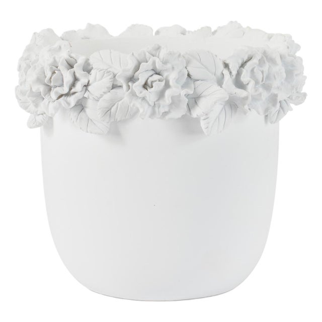 Decorative Floral Sculpted Container For Sale