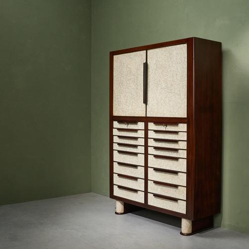 Large Eggshell Cabinet by Aldo Tura, Italy, 1940s For Sale - Image 4 of 13