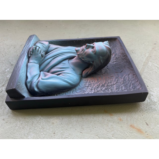 Pair of Vintage Mid-Century Modern Religious Relief Wall Plaques “Messiah” & “Prince of Peace” by Victor For Sale In Orlando - Image 6 of 12