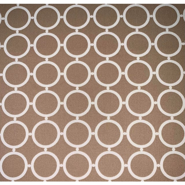 Textile Free Spirit Designer Vicki Payne Aqua & Black Circles Geometric Rings Fabric- 8.8 Yards For Sale - Image 7 of 8