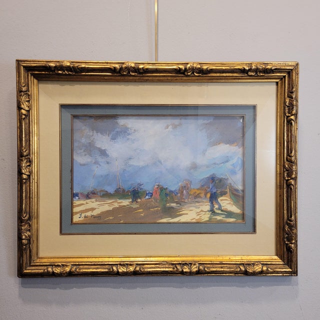 S. Nanzy, Squall in the Landes, 1890, Gouache and Watercolor on Cardboard, Framed For Sale - Image 4 of 18