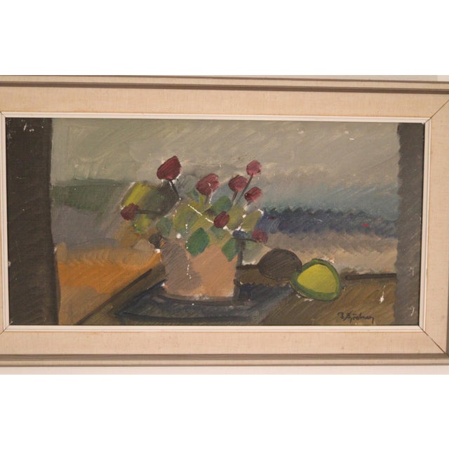 B. Sjööberg, Flower Motif, 1950s, Oil on Canvas, Framed For Sale - Image 9 of 18