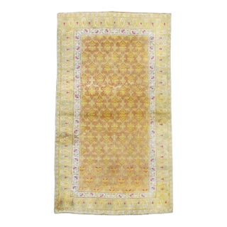 Galerie Shabab Collection Mid-20th Century Indian Cotton Agra Accent Rug For Sale