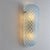 Glass Italian Mid-Century Light Blue Rhombus Murano Glass Wall Sconces Set of 2 For Sale - Image 7 of 7