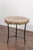 French Antique French 1920s Faux-Bois Stone Round Side Table on Custom-Made Iron Base For Sale - Image 3 of 10