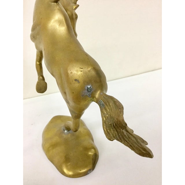Solid Brass Wild Horse Sculpture For Sale - Image 4 of 11