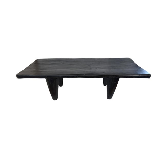 Lg Vintage African Senufo Stool / Coffee Table I Coast 38" W For Sale - Image 4 of 8
