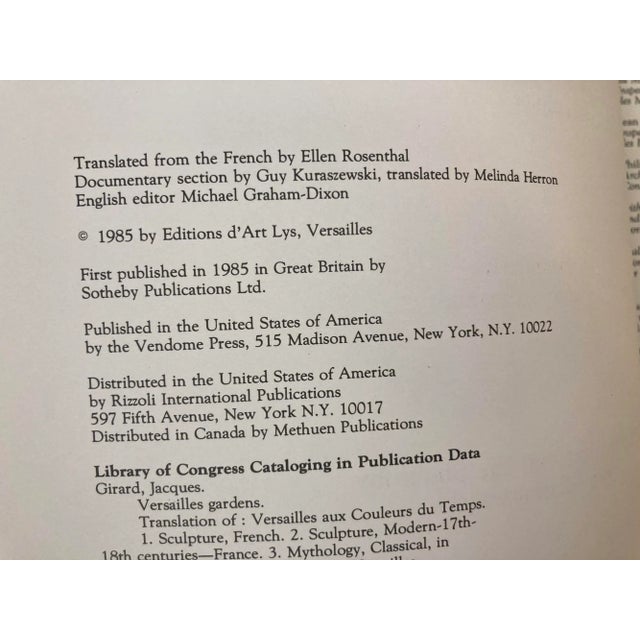 Versailles Gardens Sculpture and Mythology by Jacques Girard 1st Ed. 1985 Book For Sale - Image 11 of 13