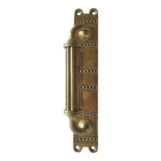 Antique 1920s Victorian Aesthetic Movement Door Pull Handle Marked M&p 7064 For Sale