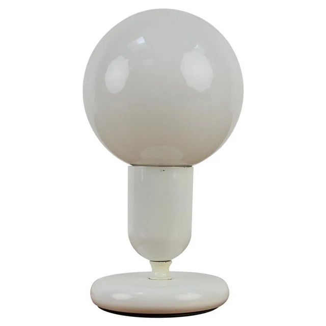 White White Table Lamp, 1970s For Sale - Image 8 of 8