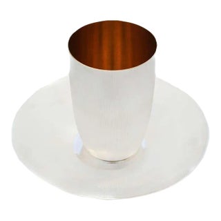 Sterling Kiddush Cup and Plate - A Pair For Sale