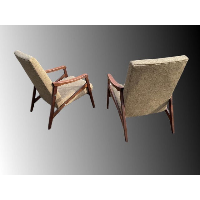 Wood Set of Armchairs by Jiří Jiroutek for Interier Praha, 1960s For Sale - Image 7 of 17