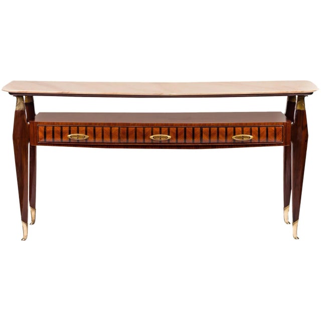 Wood Mid-Century Italian Console Table in the Style of Paolo Buffa, 1950s For Sale - Image 7 of 7