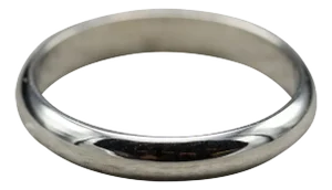 Ladies Classic 14K White Gold Wedding Band