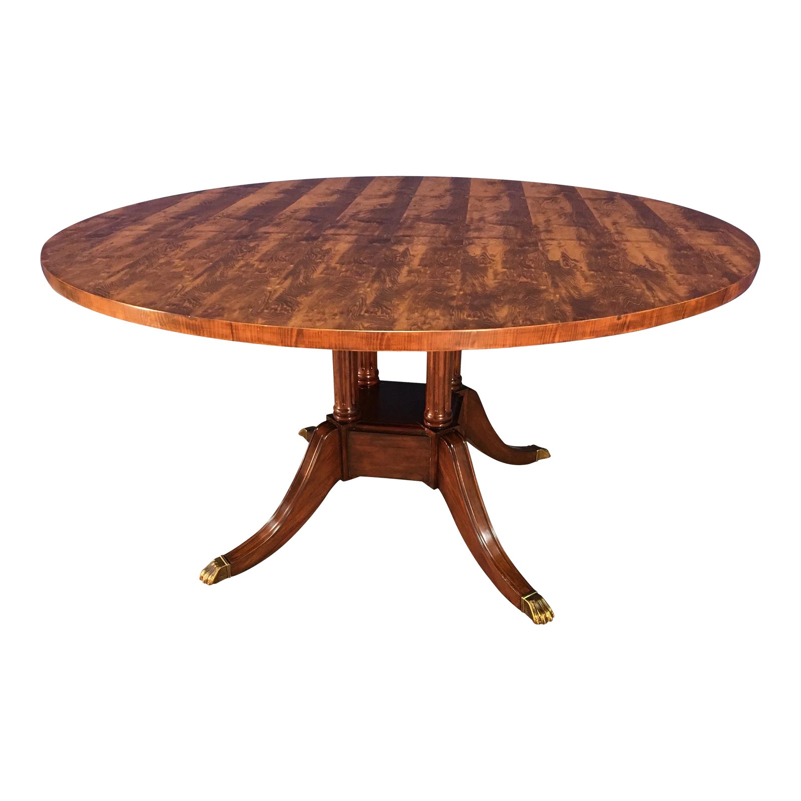 Round Yew Wood Georgian Style Pedestal Dining Table by Leighton Hall ...
