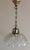 Ceiling Lamp with Curved Clear Relief Glass Shade & Brass Mount, 1910s For Sale - Image 3 of 6