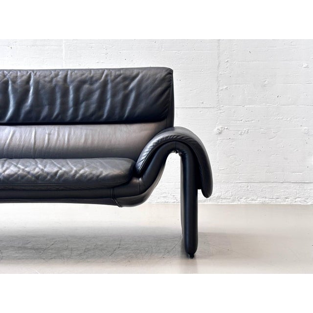 Black Leather DS-2011 Sofa from de Sede, 1980s For Sale - Image 14 of 17
