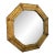 Italian Gilt Iron Octagonal Mirror With Textured Frame, 20th Century For Sale