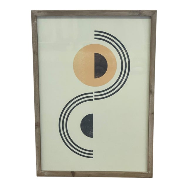 Wood 1970s Set of 3 Framed Geometric Abstract Art Prints. For Sale - Image 7 of 10