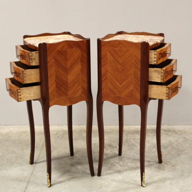 Stone Napoleon III Bedside Tables, Set of 2 For Sale - Image 7 of 12