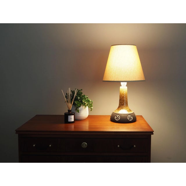 1960s Vintage Danish Bedside Lamp from Frank Keramik, 1960s For Sale - Image 5 of 11