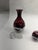 1960s Vintage Mid-Century Cranberry Glass Decanter & 4 Cordial Glasses Set With Silver Overlay For Sale - Image 5 of 11