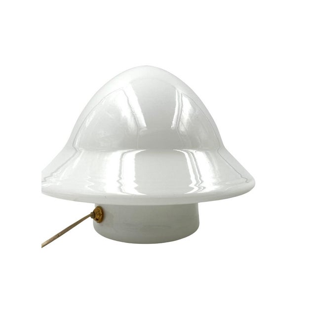 1970s Space Age Opaline Glass Table Lamps, Italy, 1970s, Set of 2 For Sale - Image 5 of 13