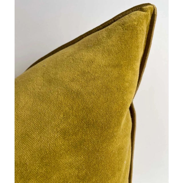 Not Yet Made - Made To Order Ocre French Vintage Velvet Pillow For Sale - Image 5 of 7