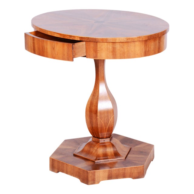 Small Biedermeier Table in Walnut & Spruce by J. Danhauser, Austria, 1820s For Sale