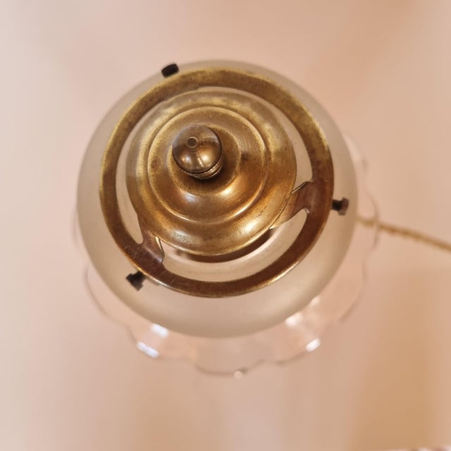Shaped Crystal, Bronze and Brass Desk Lamp, Early 1900s For Sale - Image 6 of 15